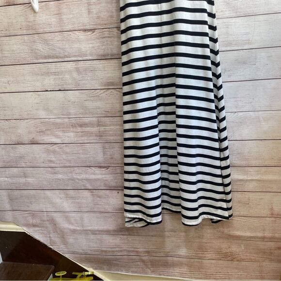 J CREW NAVY BLUE AND WHITE STRIPED MAXI DRESS IN 100% COTTON - Picture 6 of 7